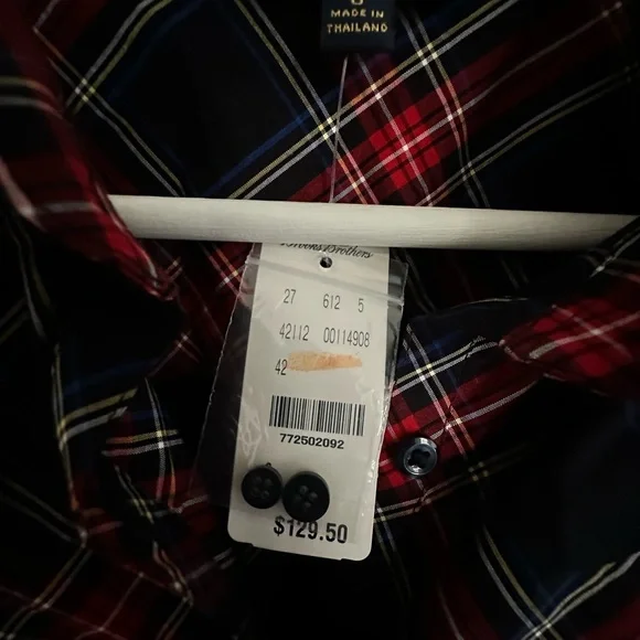 Brooks Brothers Plaid Black and Red Dress - Picture 3 of 4